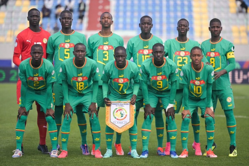 Senegal U17 team celebrating a goal