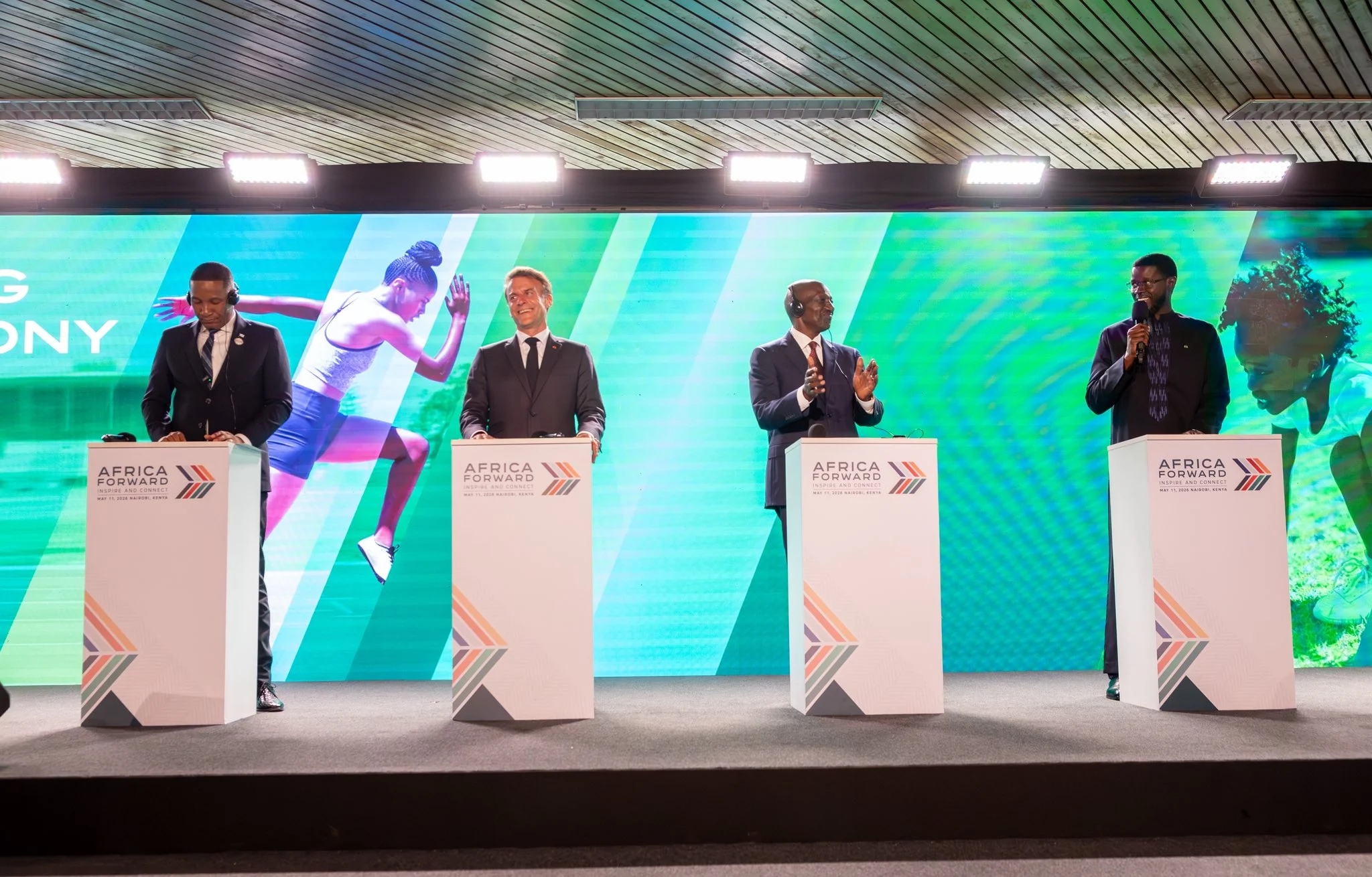 President Bassirou Diomaye Faye delivering a speech at the Africa Forward Summit