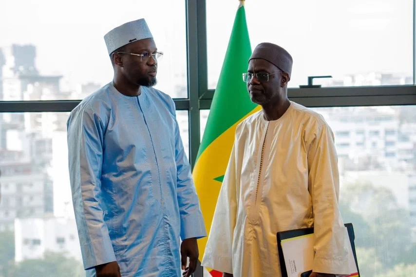 Senegal prime minister handover official documents