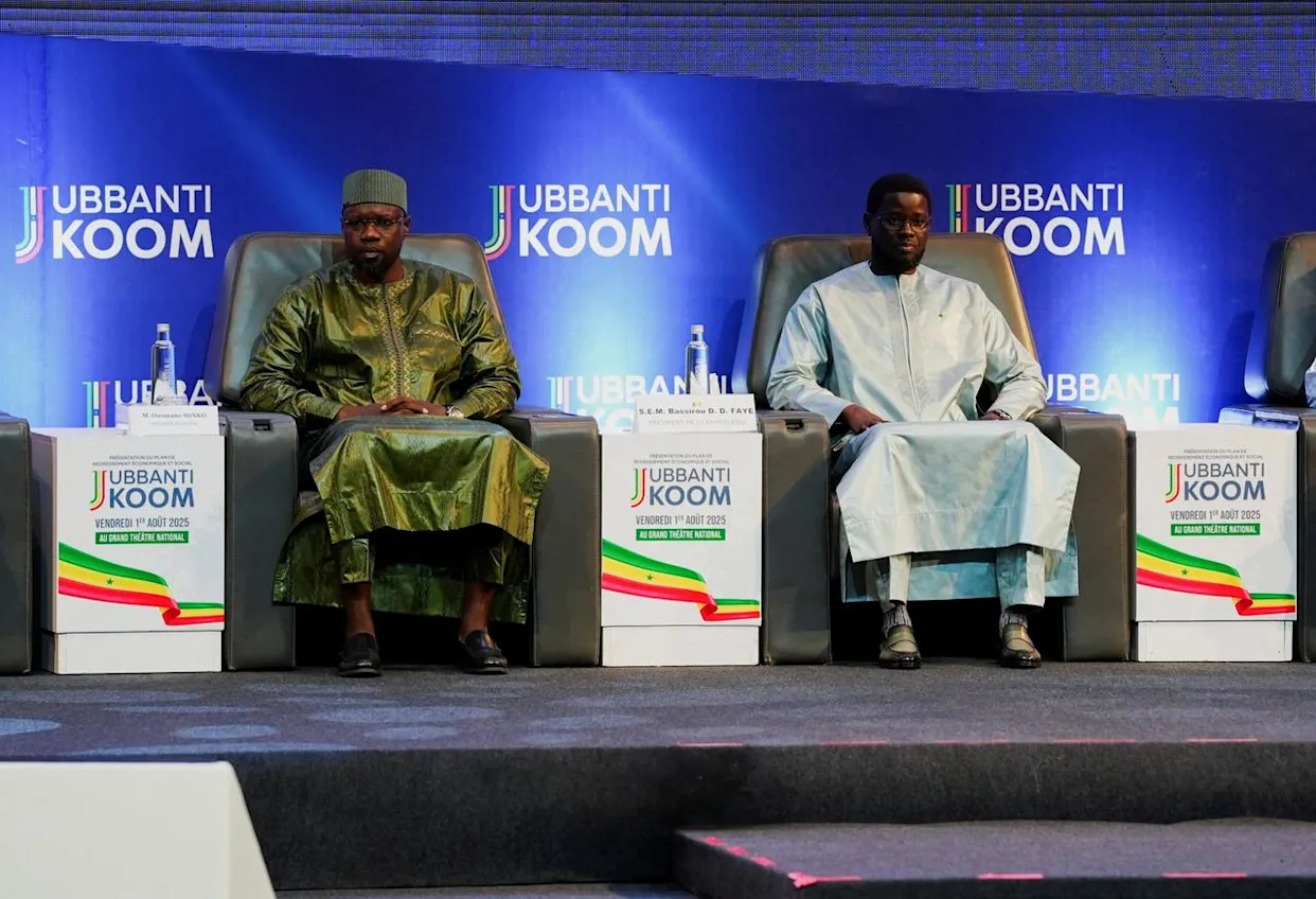 Senegal’s President Bassirou Diomaye Faye and opposition leader Ousmane Sonko