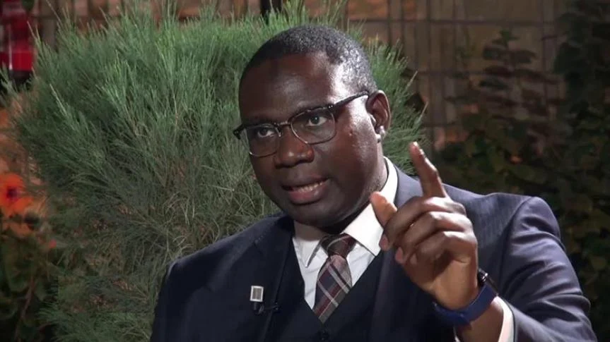 Moussa Balla Fofana during a press briefing