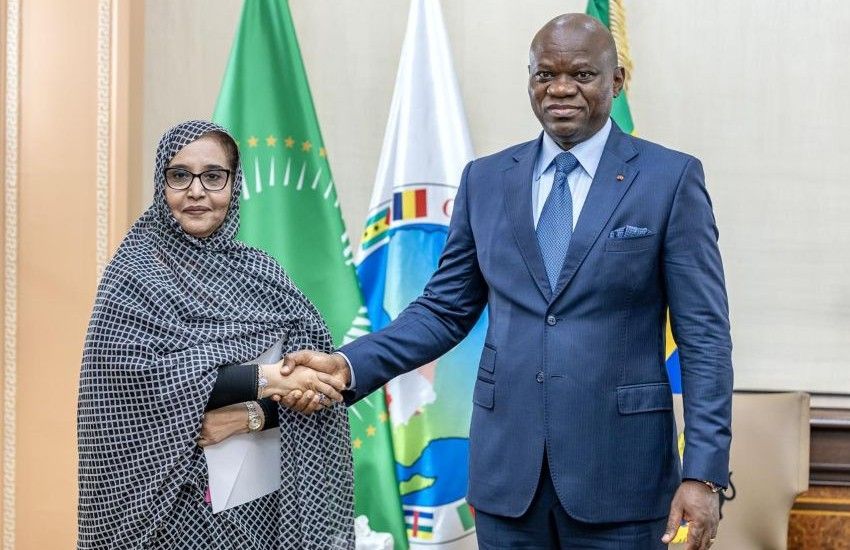 Mauritanian delegation meeting Gabonese president