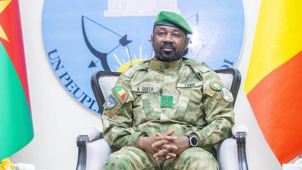 Malian transitional president General Assimi Goïta during the second summit of the Alliance of Sahel States (AES) on security and development in Bamako, December 23, 2025.