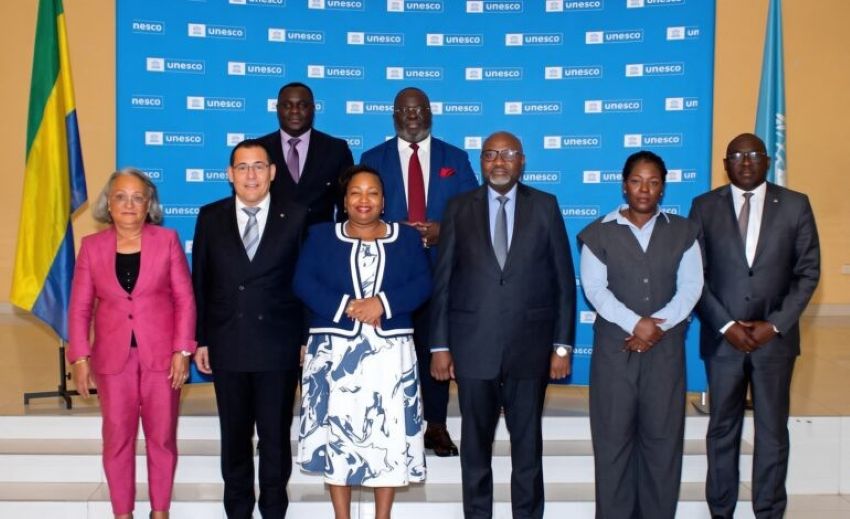 Government officials at the launch of Gabon's 2026-2030 education reform roadmap