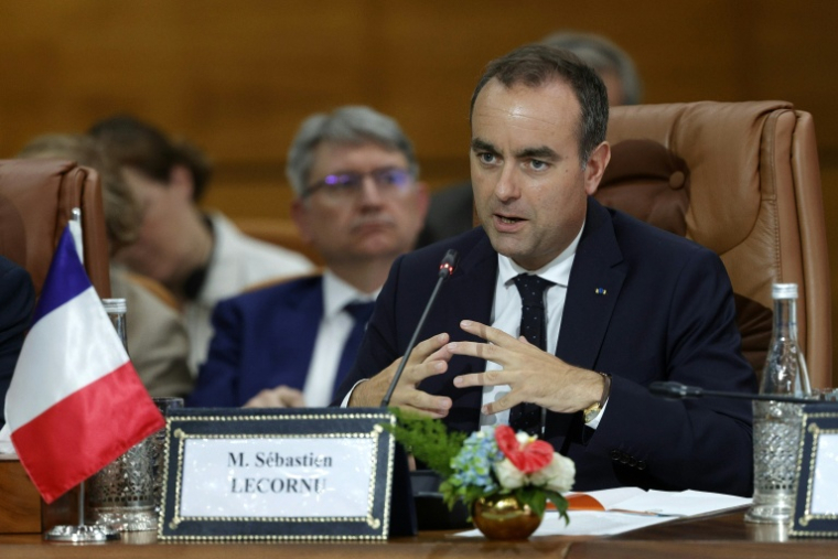 French PM Sébastien Lecornu delivers opening remarks in Rabat alongside Moroccan ministers