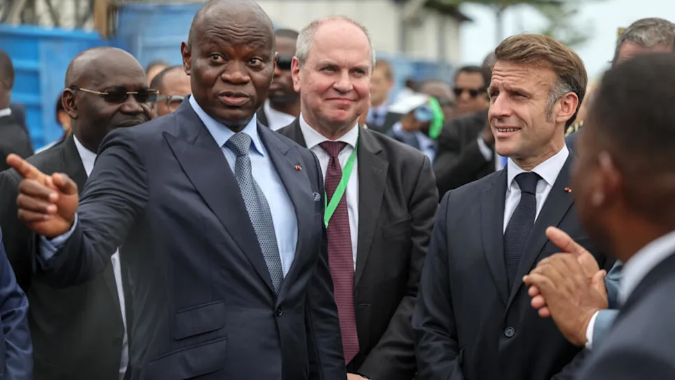 Gabon's president Brice Oligui Nguema during official discussions