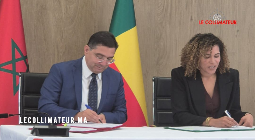 Morocco and Bénin leaders during bilateral talks