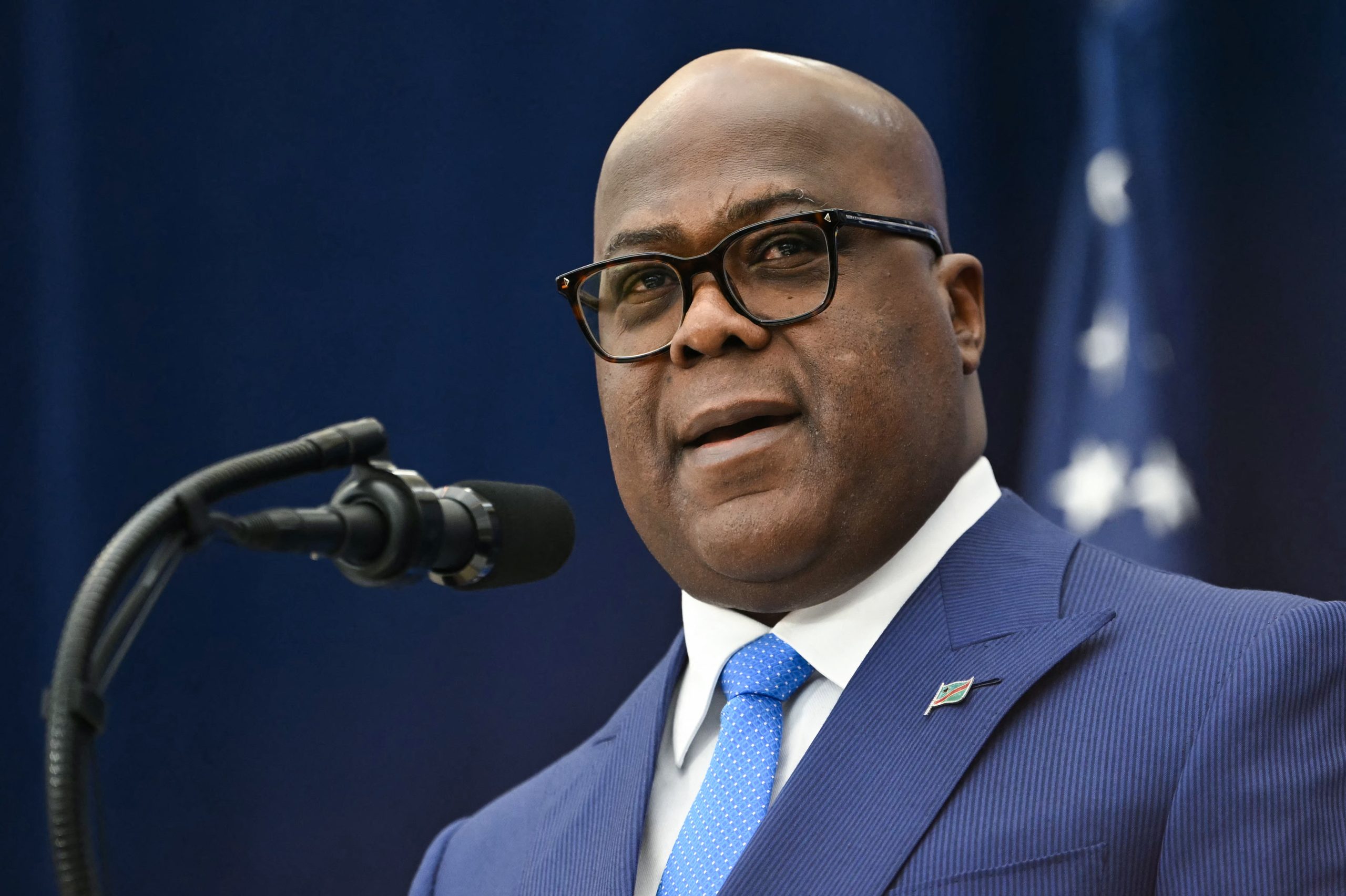Félix Tshisekedi, à Washington, le 4 décembre 2025. · AFP