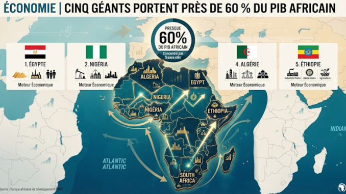Graphic showing Africa's GDP distribution