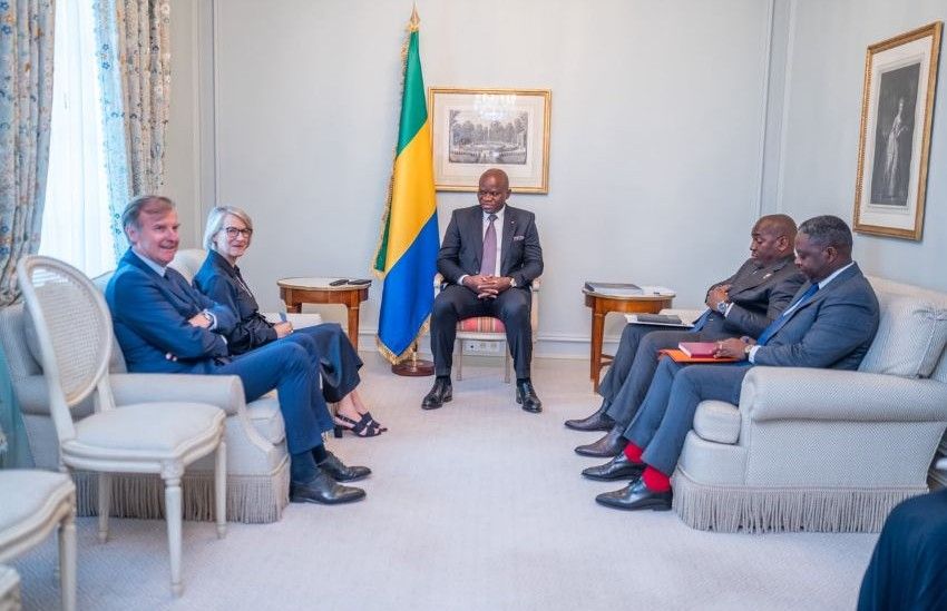 President Oligui Nguema meets Anne Rigail, CEO of Air France