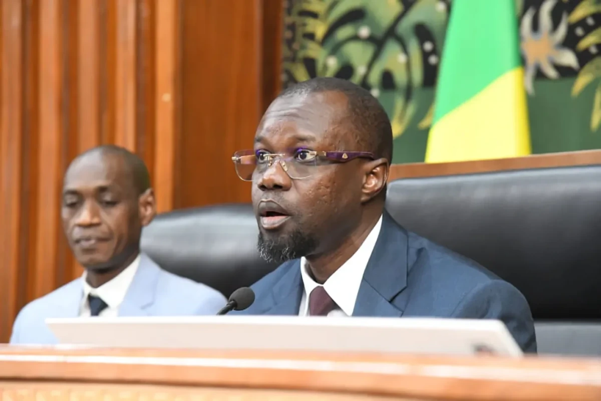 Ousmane Sonko addressing political tensions in Senegal